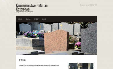 kamieniarstwo-kostrzewa.pl screenshot