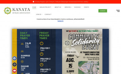 kanatamuslims.ca screenshot
