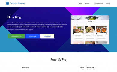 Nine Blog screenshot