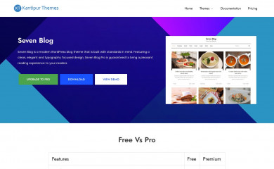 Seven Blog screenshot