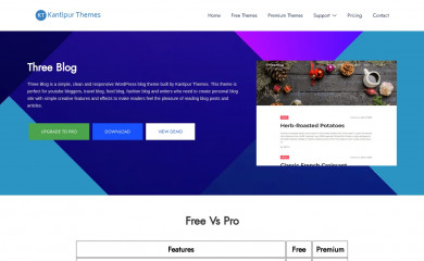 Three Blog screenshot