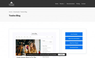 Twelve Blog screenshot