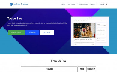 Twelve Blog screenshot