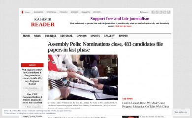 kashmirreader.com screenshot