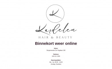 kardelenbeauty.nl screenshot