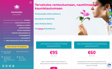 kauneusplus.fi screenshot