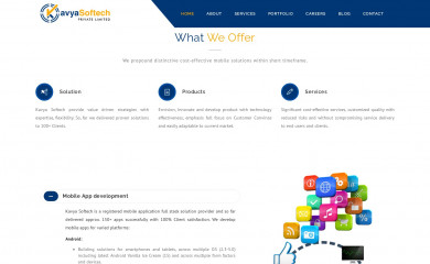 kavyasoftech.com screenshot