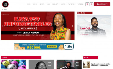 kaya959.co.za screenshot