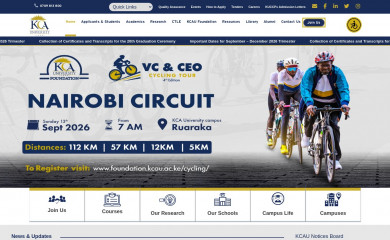 kcau.ac.ke screenshot