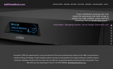 keithhaddock.com screenshot