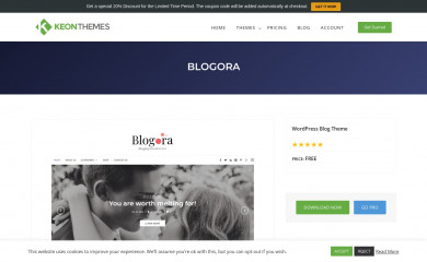 Blogora screenshot
