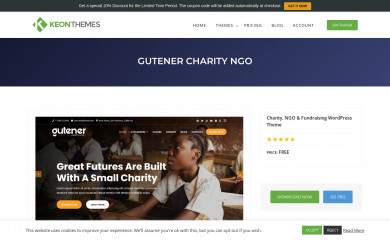 Gutener Charity NGO screenshot