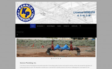 kenncoplumbing.com screenshot