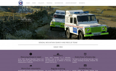 kendalmountainrescue.org.uk screenshot