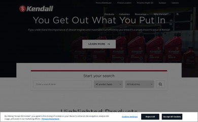 kendallmotoroil.com screenshot