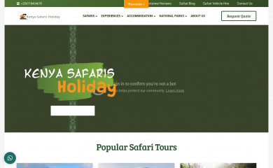 kenyasafarisholiday.com screenshot