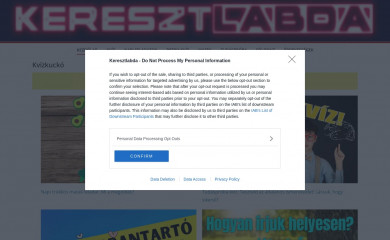 keresztlabda.hu screenshot