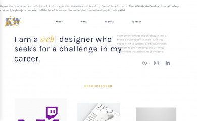 kevinwitkowski.ca screenshot