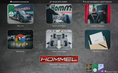 kfz-hommel.de screenshot