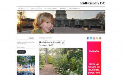 kidfriendlydc.com screenshot