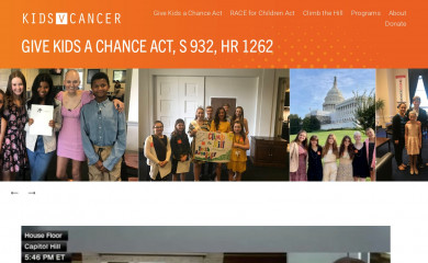 kidsvcancer.org screenshot