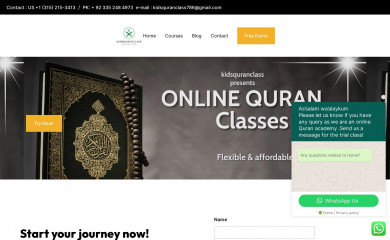 kidsquranclass.com screenshot