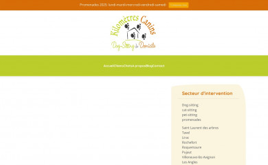 kilometres-canins.fr screenshot