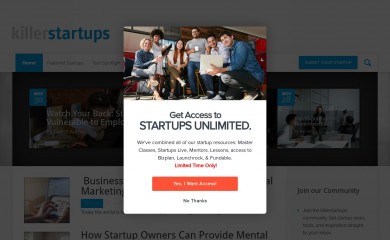 http://killerstartups.com screenshot