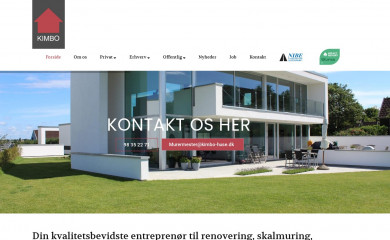 kimbo-huse.dk screenshot