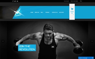 http://kinetic-apparel.com screenshot