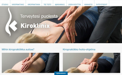 kiroklinix.fi screenshot