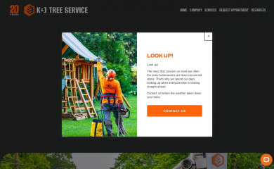 kjtreeservice.com screenshot