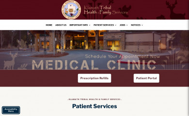 klamathtribalhealth.org screenshot