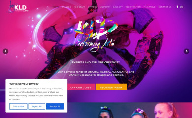 kldperformingarts.com.au screenshot