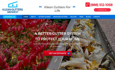 kleangutters.com screenshot