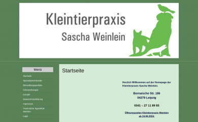 kleintierpraxis-sascha-weinlein.de screenshot