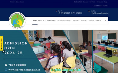 klorofeelschool.ac.in screenshot