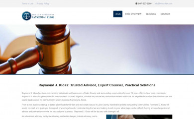 kloss-law.com screenshot