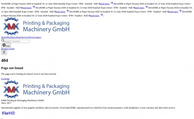 kmkmachinery.de screenshot