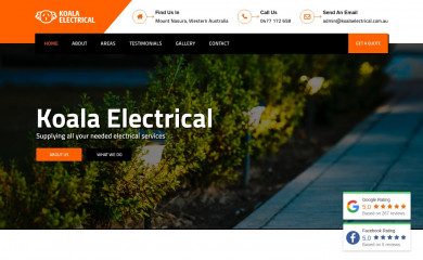 koalaelectrician.com.au screenshot