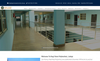 kogistatepolytechnic.edu.ng screenshot
