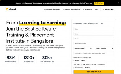 kodnest.com screenshot