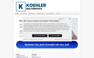 koehler-multiservice.de screenshot