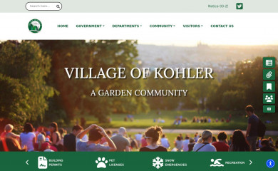 kohlervillage.org screenshot
