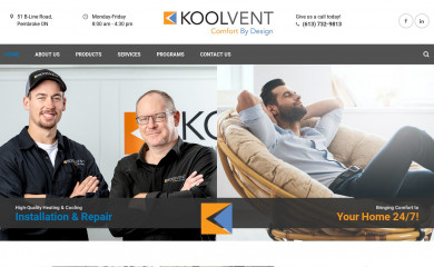 kool-vent.ca screenshot