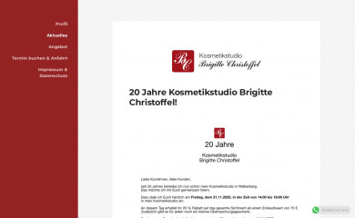 kosmetikstudio-christoffel.com screenshot