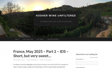 kosherwineunfiltered.com screenshot