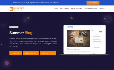 https://kortezthemes.com/summer-blog/ screenshot