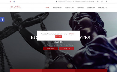 koufelos-lawfirm.gr screenshot