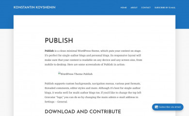 http://kovshenin.com/themes/publish screenshot